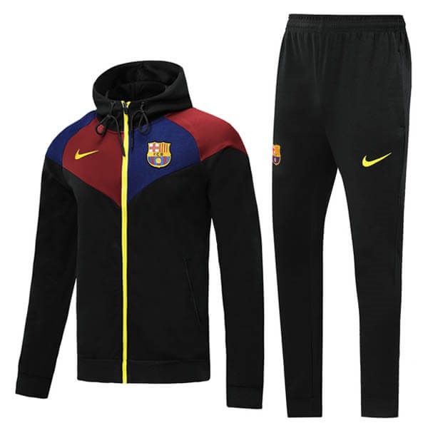 Survetement Football Barcelone 2020-21 Noir Rouge